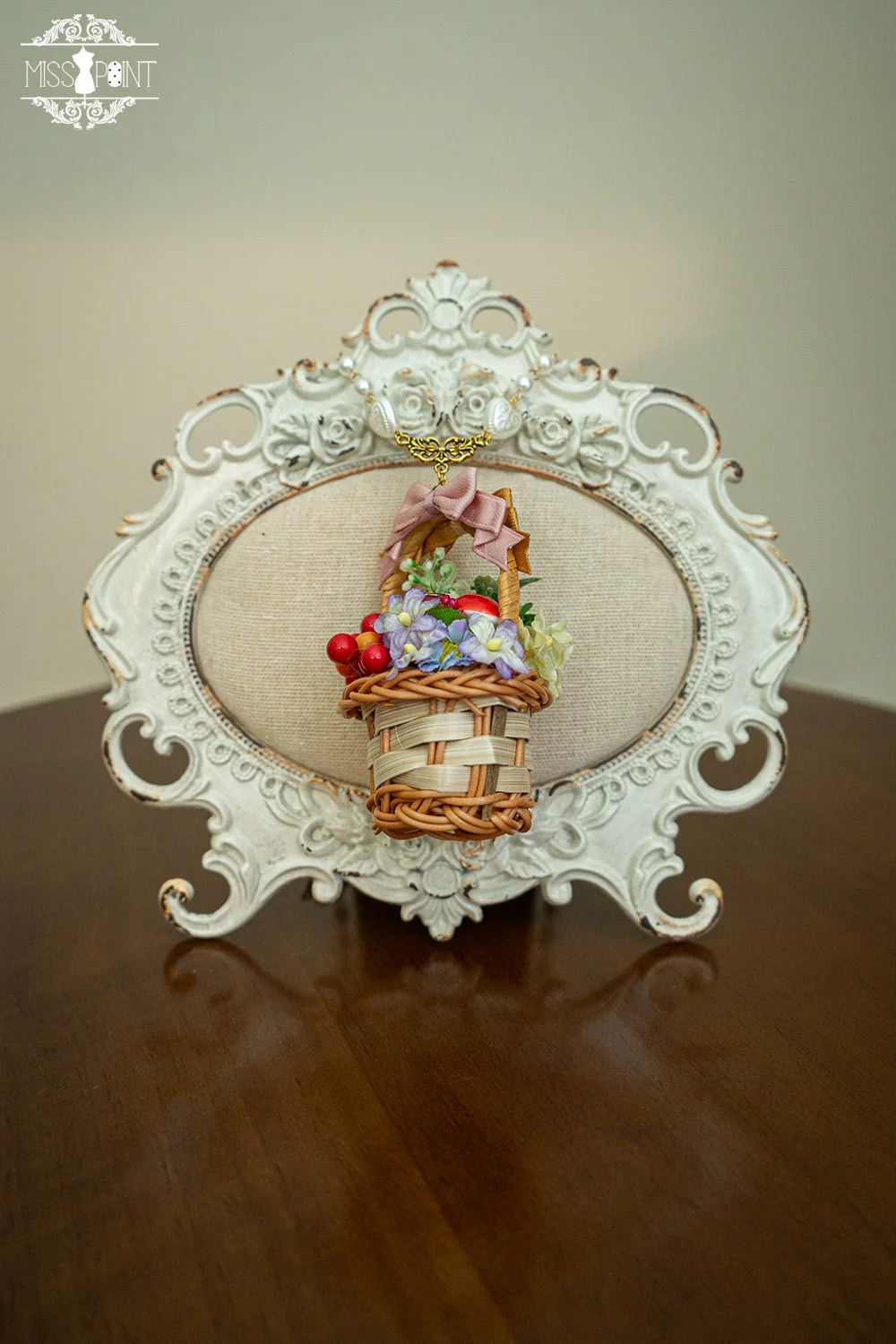 Miss Point - Forest Lolita Small Straw Hat Clip KC Accessory