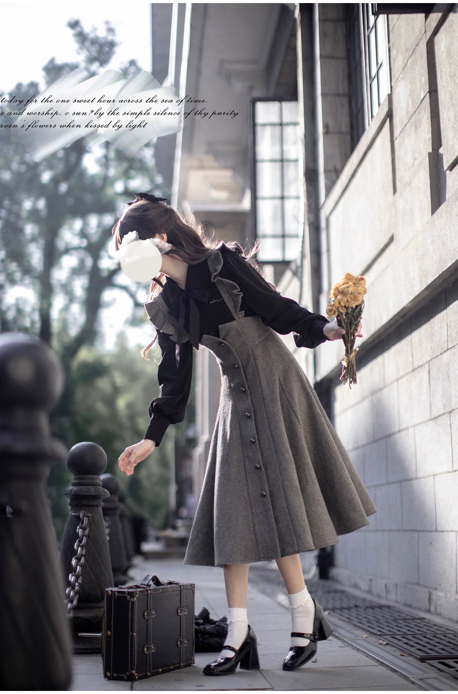 HuTaoMuJK - Serena - Elegant Woolen Lolita JSK Dress Set