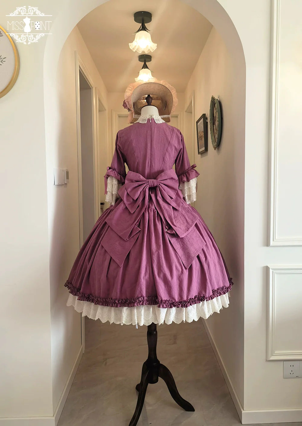 Miss Point - Lilyka Garden - Classic Lolita OP Dress Set Elegant Floral Wall Princess Sleeve