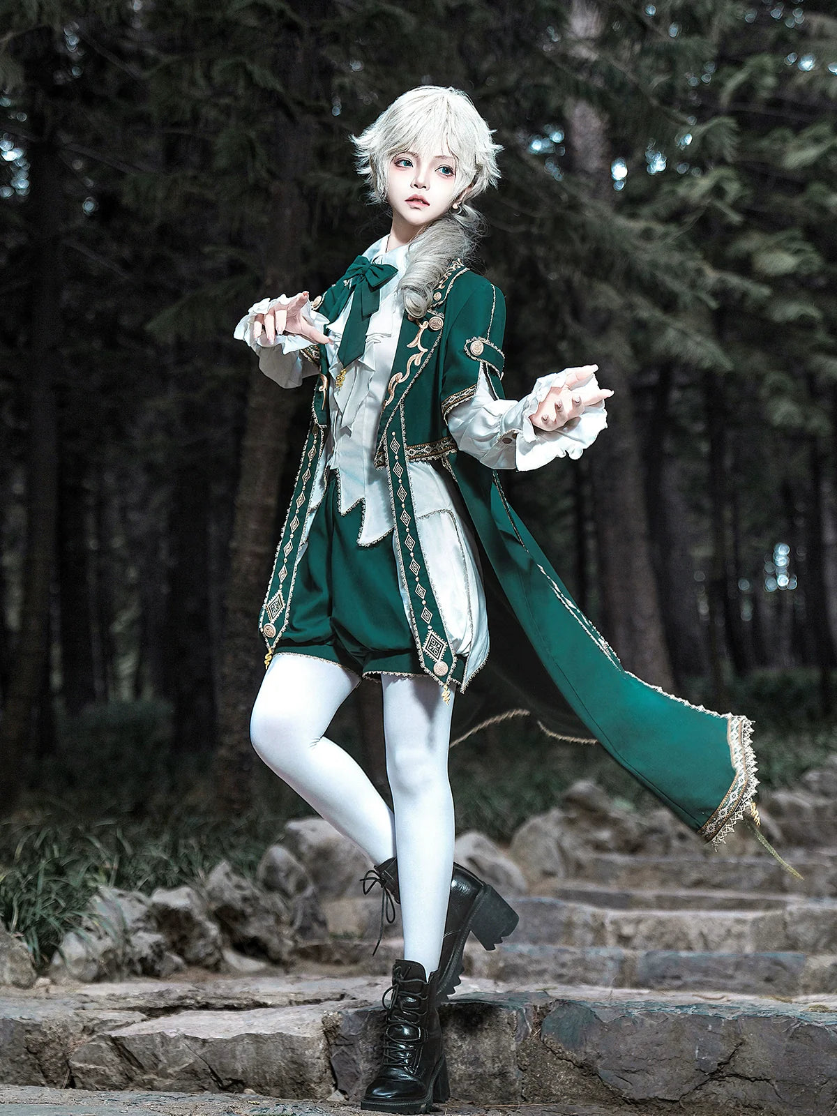 Letters from Unknown Star - Divine Envoy - Ouji Lolita Shorts Suit Military Lolita Coat and Shirt