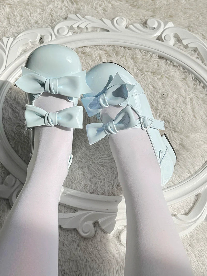 Beauty Bunny - Kawaii Lolita Shoes Low Heels Round Toe PU Shoes