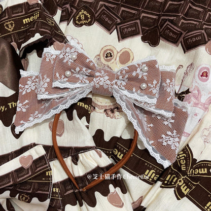 Cheese Cat - Sweet Lolita KC Lace Butterfly Lolita KC with Pearl