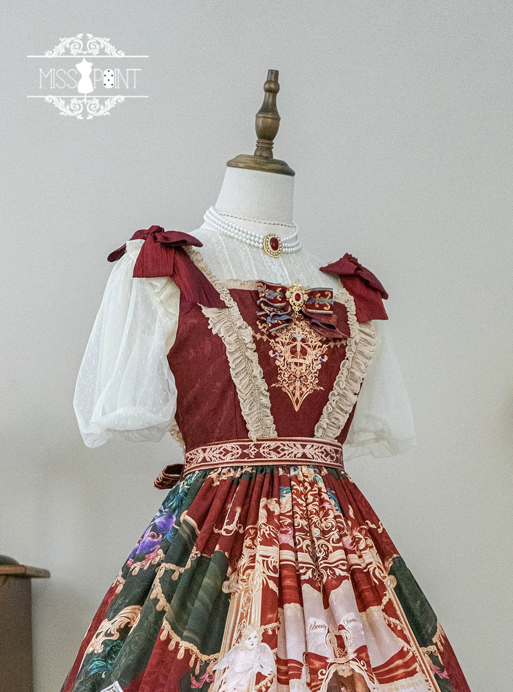 Miss Point - Kaleidoscope - Retro Lolita Dress Oil Painting Print JSK Dress Customized