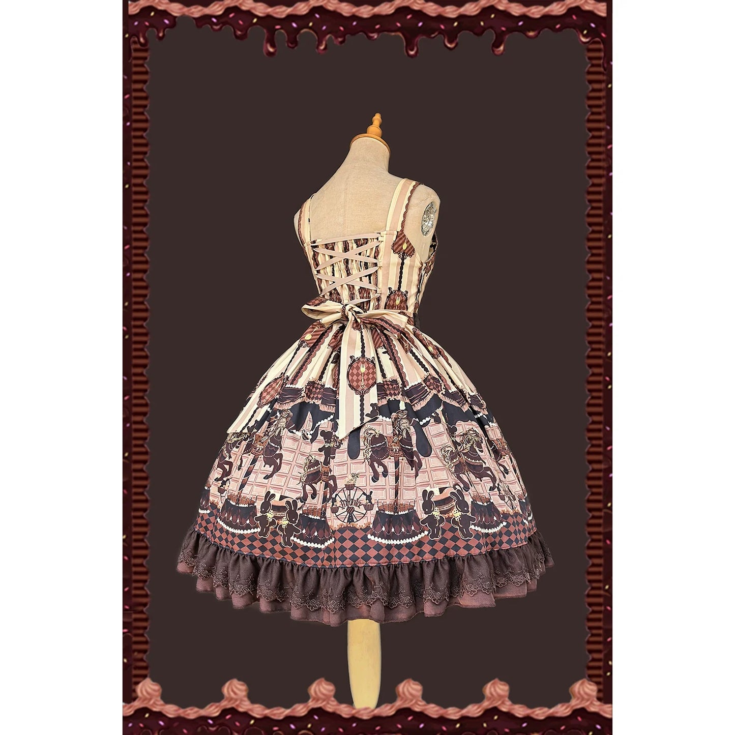 Infanta - Chocolate Carousel - Peter Pan Collar Old School Lolita Jumper Dress