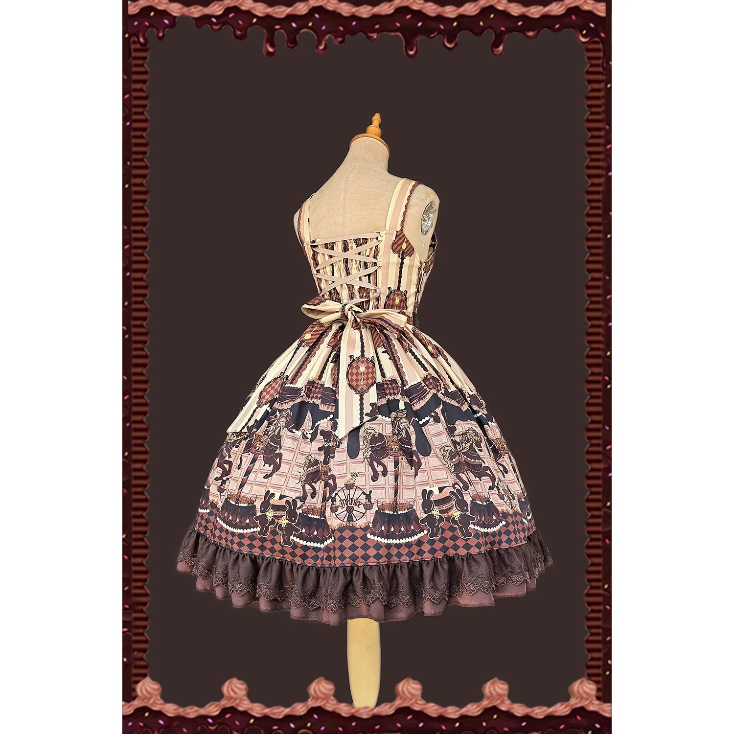 Infanta - Chocolate Carousel - Peter Pan Collar Old School Lolita Jumper Dress