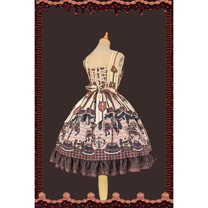 Infanta - Chocolate Carousel - Peter Pan Collar Old School Lolita Jumper Dress