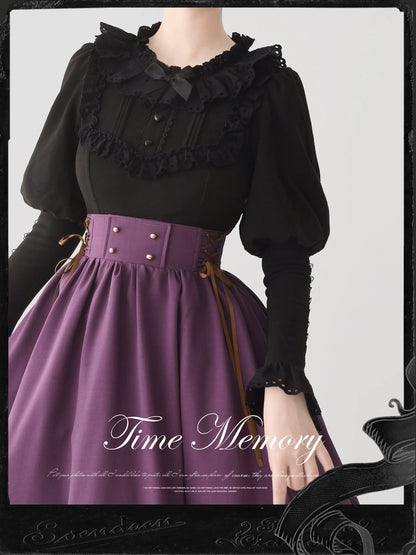 Time Memory - Cozy and Warm - Elegant Lolita Shirt Slimming Mutton Sleeves Blouse