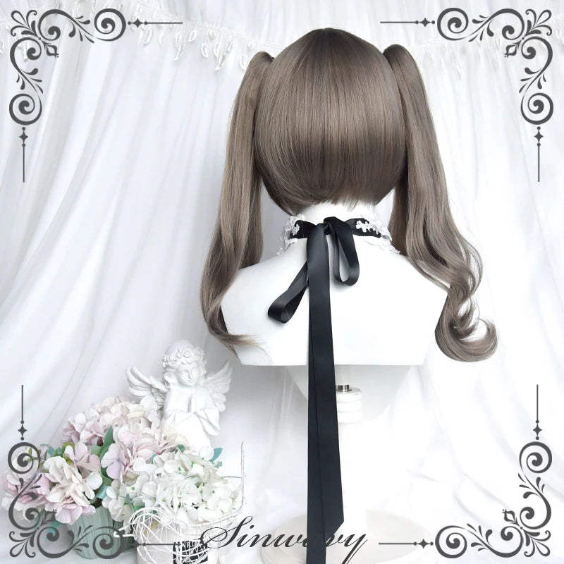 Sinwavy - Light Gothic Lolita Wig, Green-Toned Ash Grey
