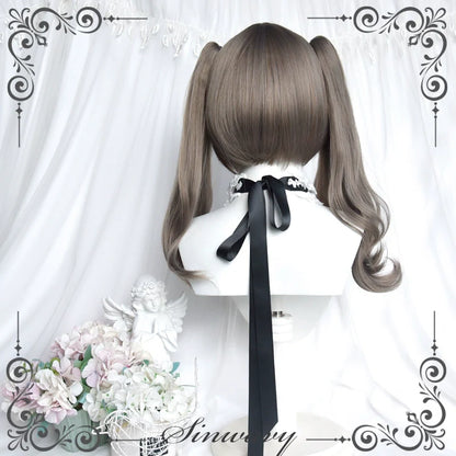 Sinwavy - Light Gothic Lolita Wig, Green-Toned Ash Grey