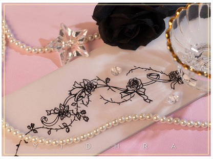 Yidhra - Whisper Rose - Summer 20D velvet Lolita Tights