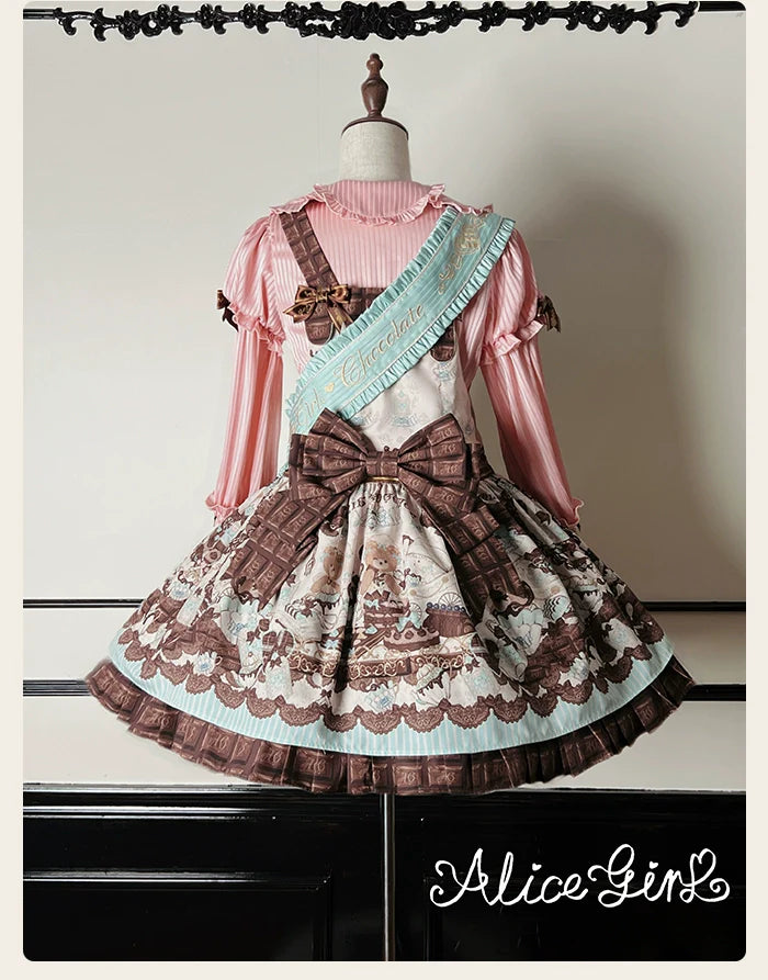 Alice Girl - Bear Chocolate Bar - Kawaii Lolita Headdress Set