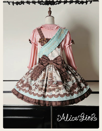 Alice Girl - Bear Chocolate Bar - Kawaii Lolita Headdress Set