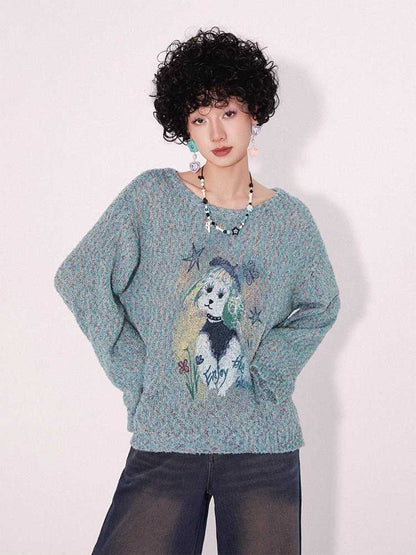 Dog print sweater【s0000009642】