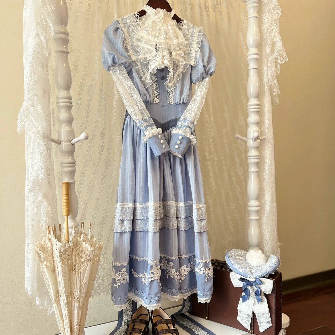 Mengfuzi - Yinglan Poetry - Elegant Classic Lolita OP Dress FS Embroidered Dress