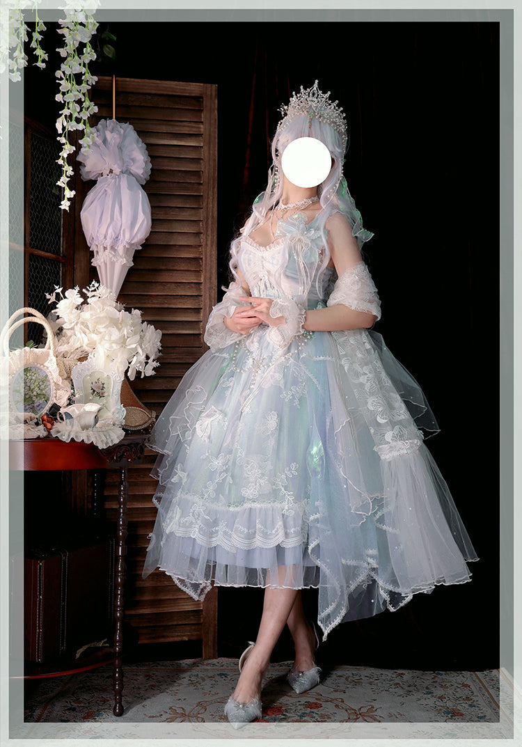 FantasyMirror - Exquisite Butterfly JSK Floral Wedding Lolita JSK Dress