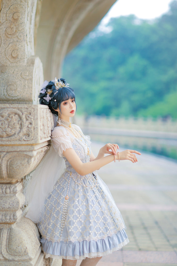 Lingxi Lolita - Greek Style Vintage Handmade Bead Lolita Dress