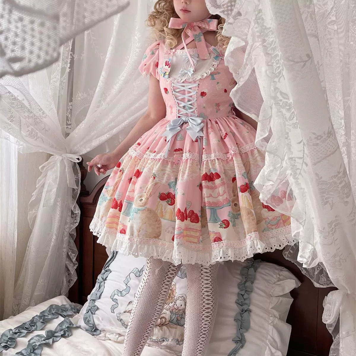 Dark Star Island - Honey Bunny Cake - Sweet Lolita JSK/OP/Strap SK/Shirt