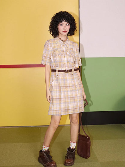 Striped cotton dress【s0000007405】
