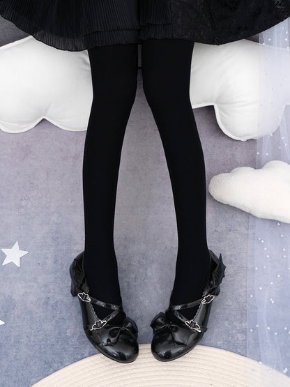 Yidhra - 120D Daily Lolita Velvet Spring Leggings, Solid Color