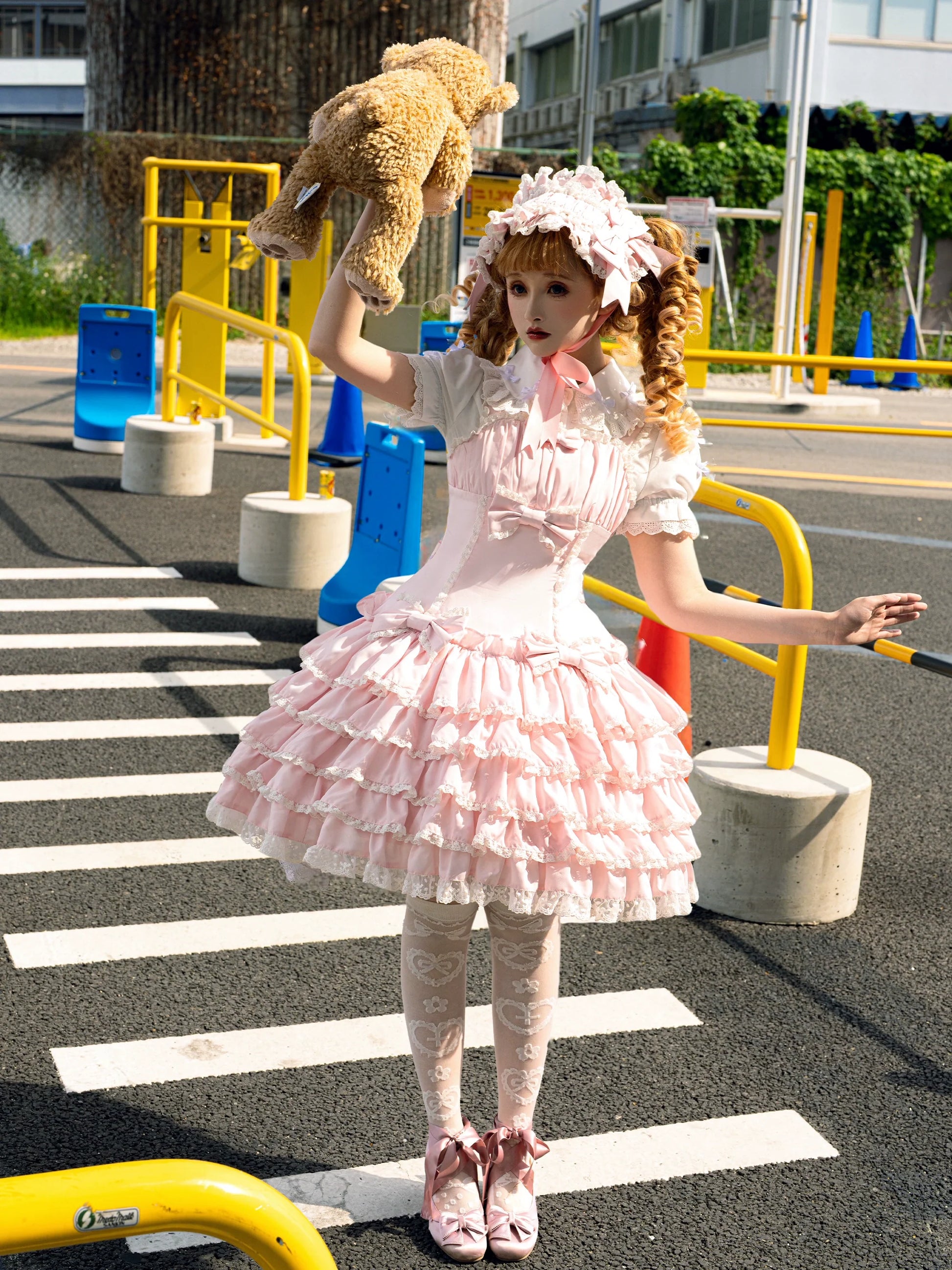 Nn Star - Half Sugar Ism - Sweet Lolita JSK Low Waist Dress With Tiered Hem