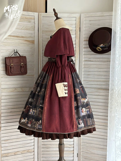 Miss Point - German Bookshelf - Classic Lolita OP Dress & Detachble Cape