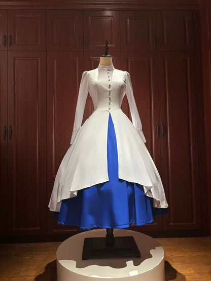 LetterfromGod - Night Watchman - Gothic Lolita OP Dress, Open-Front Hem