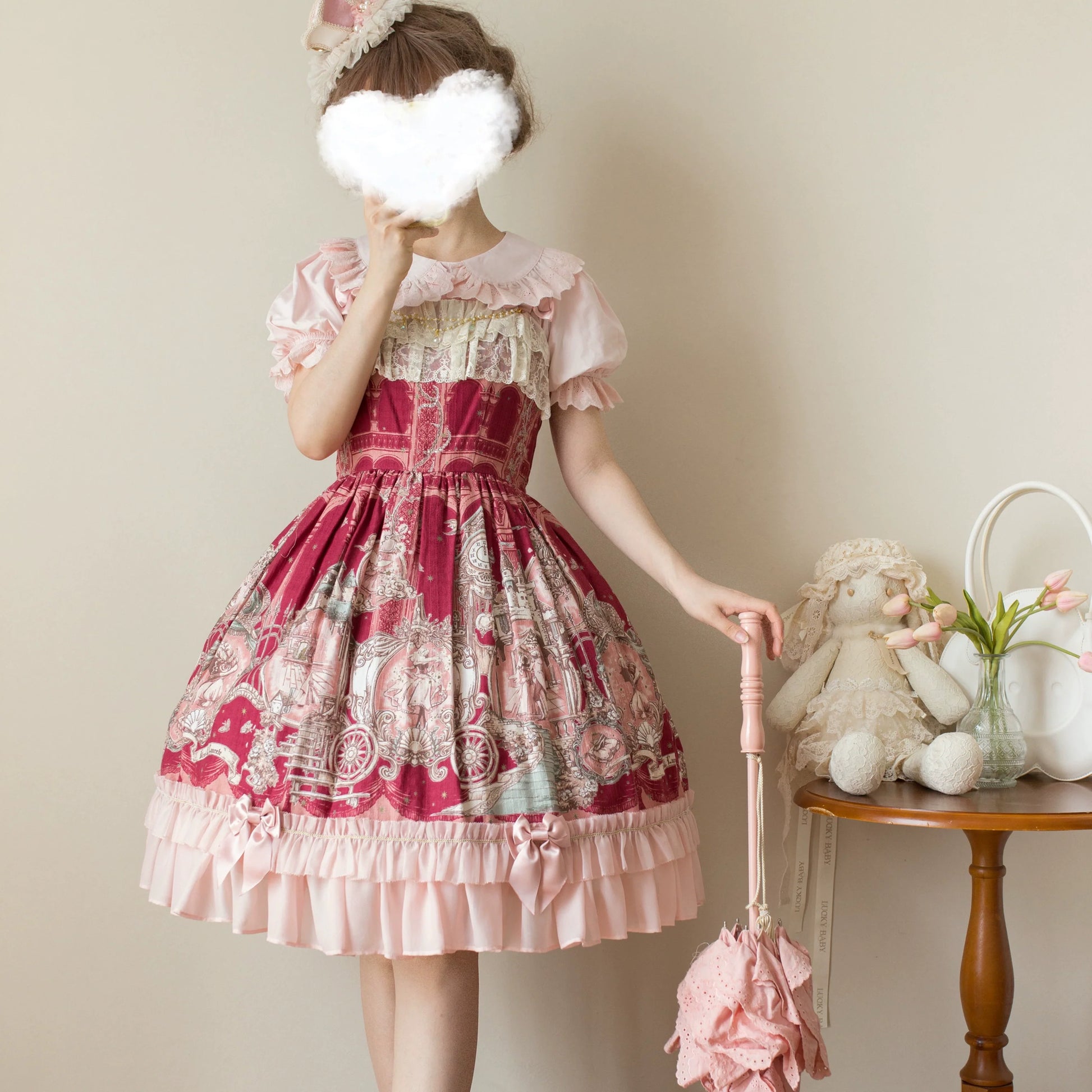 MIST - Cotton Kawaii Lolita Blouse, Short Sleeve