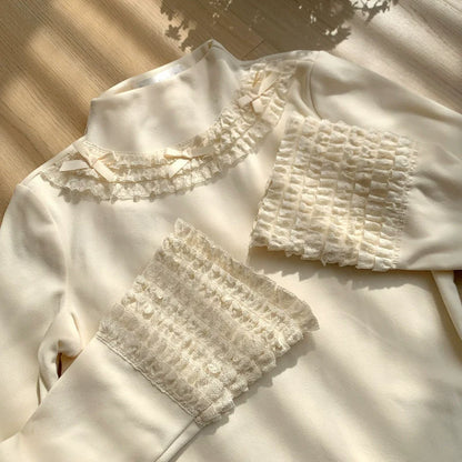 With PUJI - Snowfall - Winter Lolita Sweater Long Sleeve Knitted Innerwear