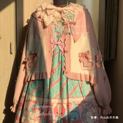 MIST - Beating Heart - Sweet Lolita Thick Sweater Coat Puff Sleeve