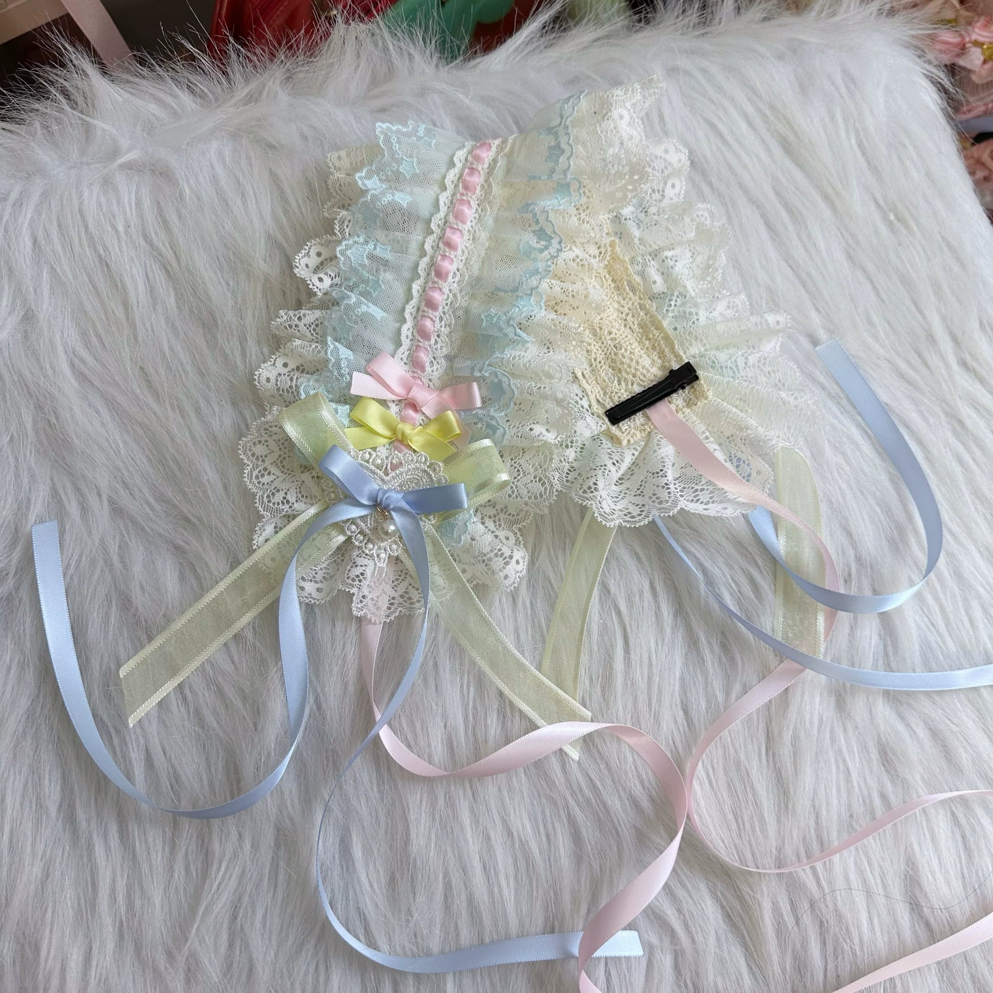 Chestnut Lolita - Sweet Lolita Headdress, Bow and Lace Decoration