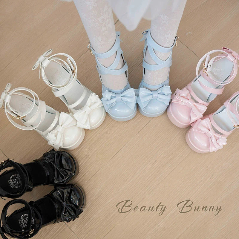 Beauty Bunny - Star Prayer - Kawaii Lolita Shoes Round Toe Summer Heels