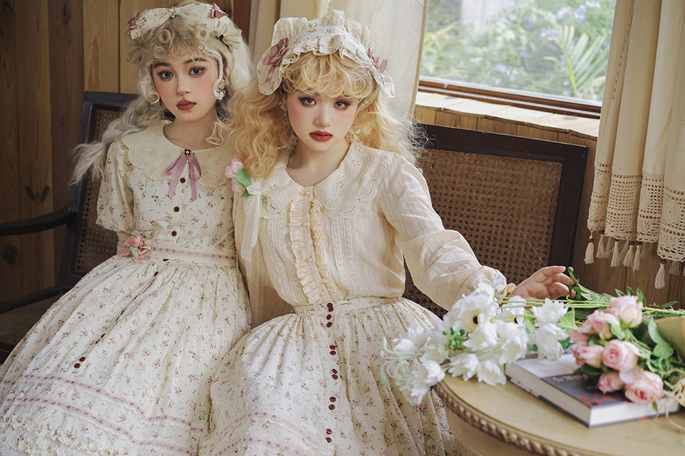 Miss Point - Flower and Alice - Idyllic Retro Floral Country Lolita SK