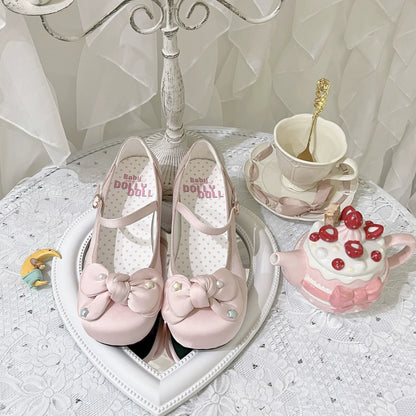 Dolly Doll - Little Fat Ding - Sweet Lolita Shoes Low Heel Round-toe Shoes