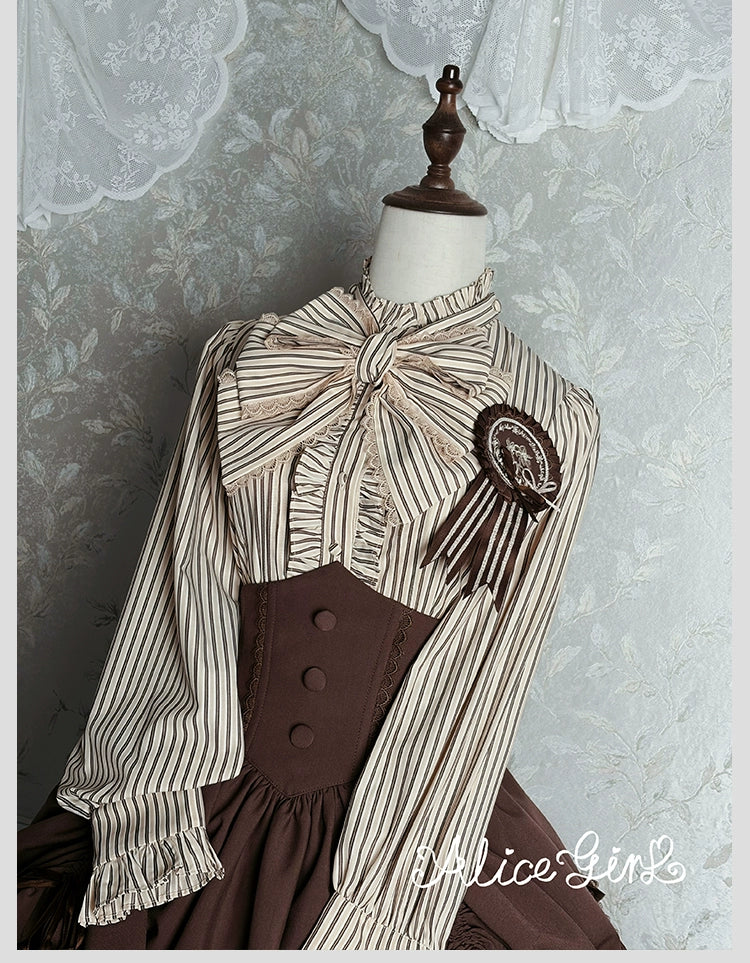 Alice Girl - Duke of Victoria - Classic Lolita Striped Blouse
