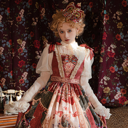 Miss Point - Kaleidoscope - Classical Lolita Shirt Dot Gauze Detachable Puff Sleeve Blouse Customized