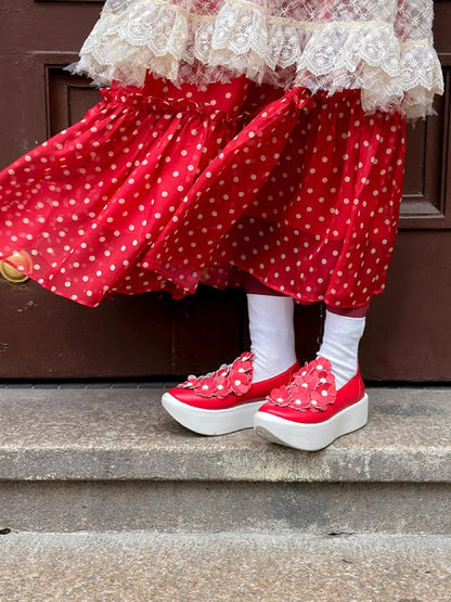 Vintage style dot chiffon dress【s0000006890】