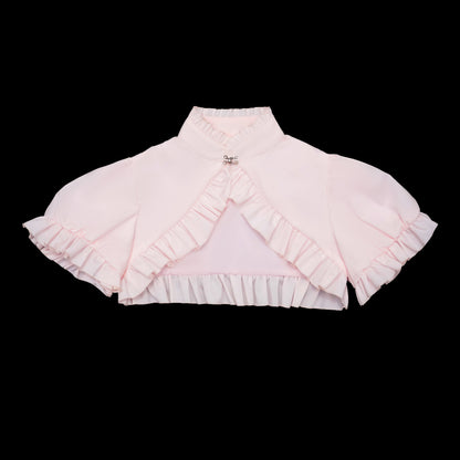 Mengfuzi - Lilith - Pink Sweet Lolita JSK Tiered Ruffle Dress with Bolero