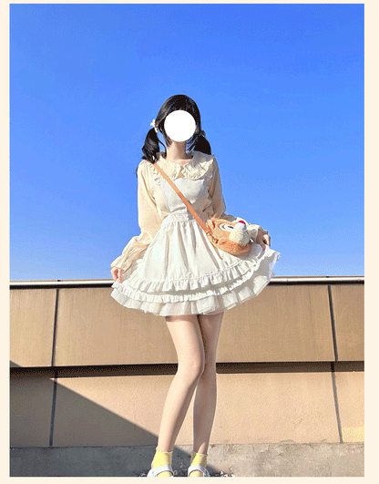 Niu Niu - Plus Size Lolita Shirt Long Sleeve Doll Collar Blouse