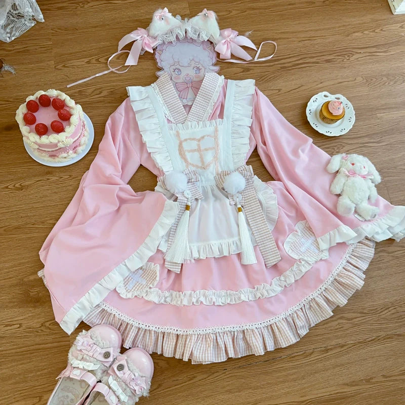 Hanguliang - Sweet Meow Nurse - Maid Lolita Skirt Set Kawaii Lolita Dress