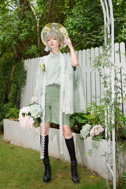 Princess Chronicles - Limited Flowering Time - Ouji Lolita Green Prince Shorts