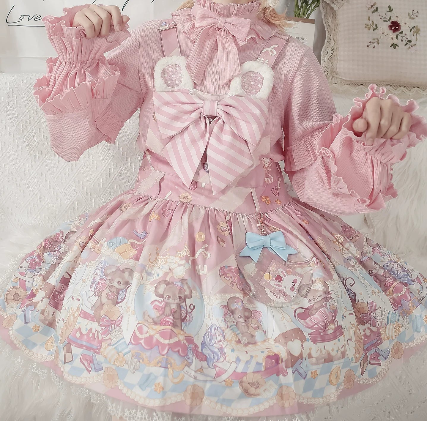 MIST - First Snow - Sweet Lolita Sweater Winter Puff Sleeve Knitting Innerwear