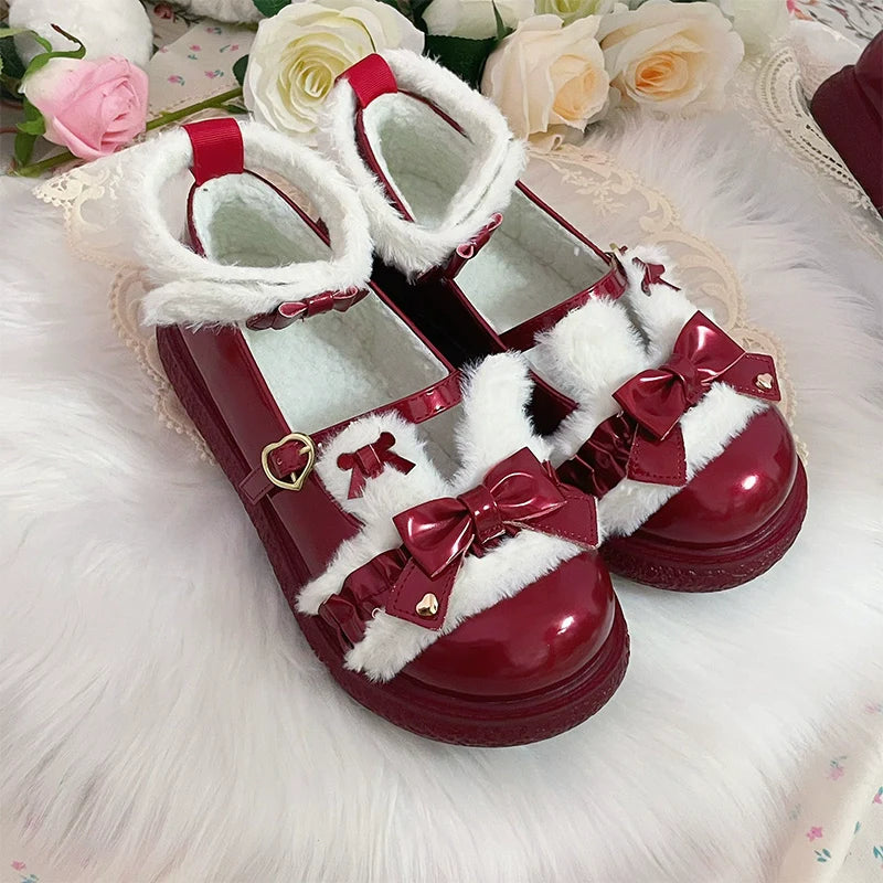 Fairy Godmother - Winter Girly Lolita Shoes Lolita Ankle Strap Shoes