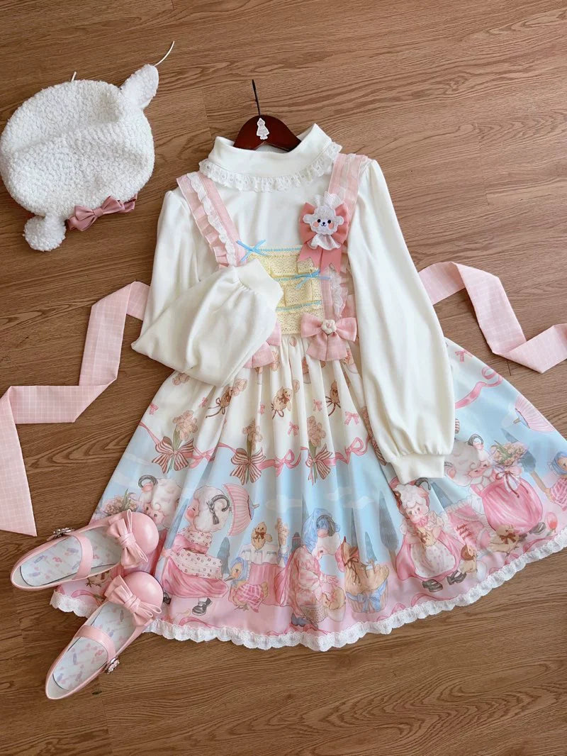 MeowMeow - Winter Lolita Top Autumn Winter Puff sleeve Innerwear