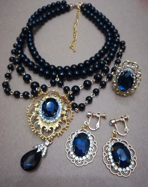 Rose of Sharon - Classical Lolita Gemstone Ring Elegant Vintage Opening Ring