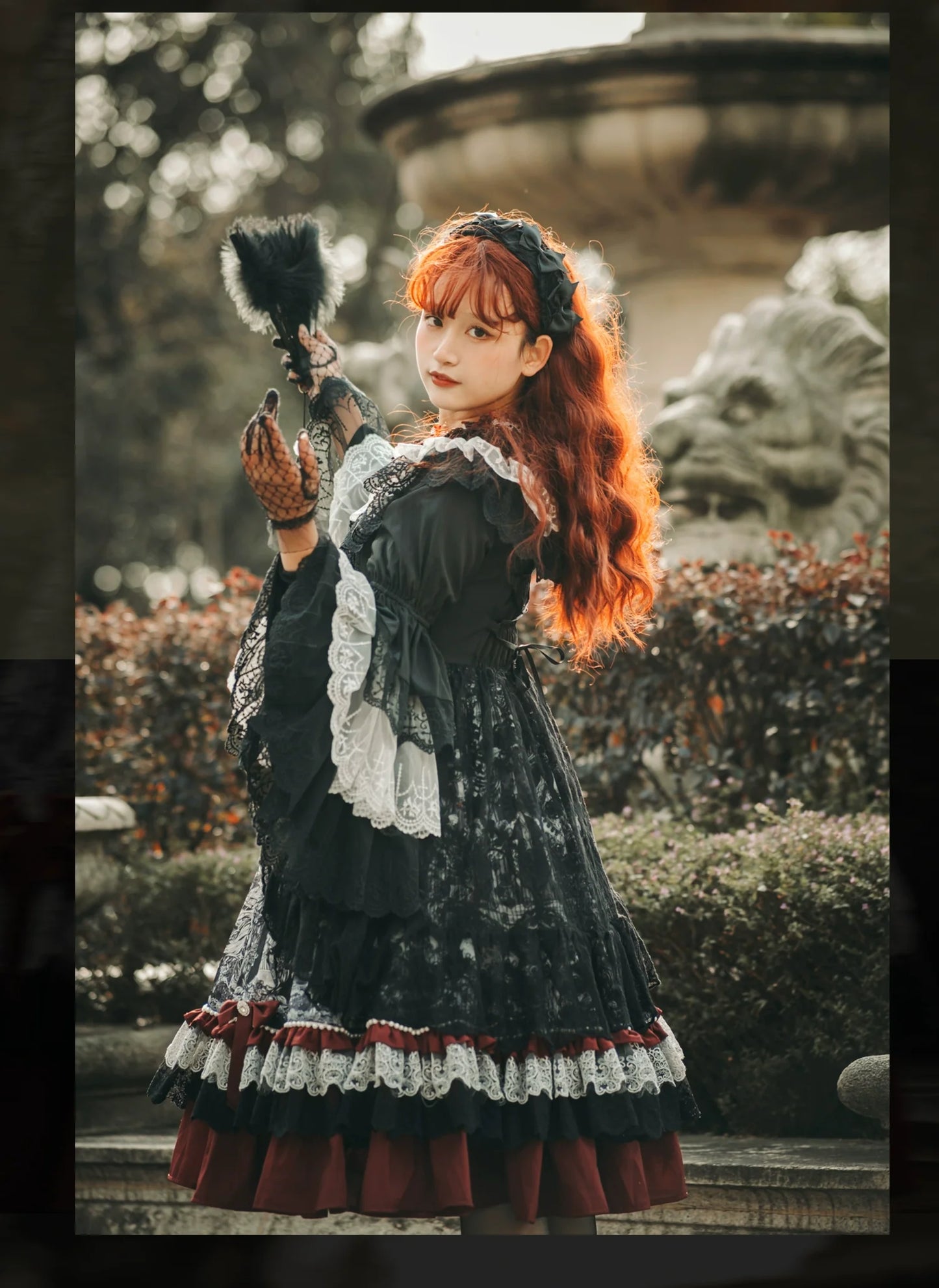 Alice in Wonderland - Undead Rider - Gothic Lolita OP Dress Winter Princess Sleeve Dress