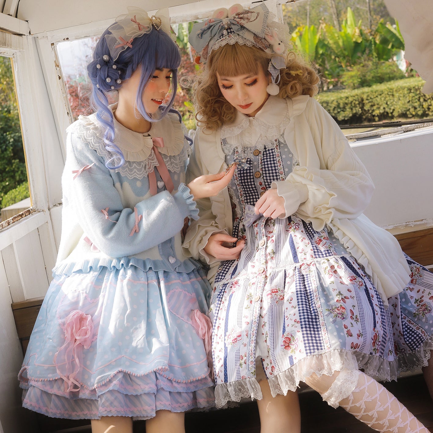 MIST - Beating Heart - Sweet Lolita Thick Sweater Coat Puff Sleeve