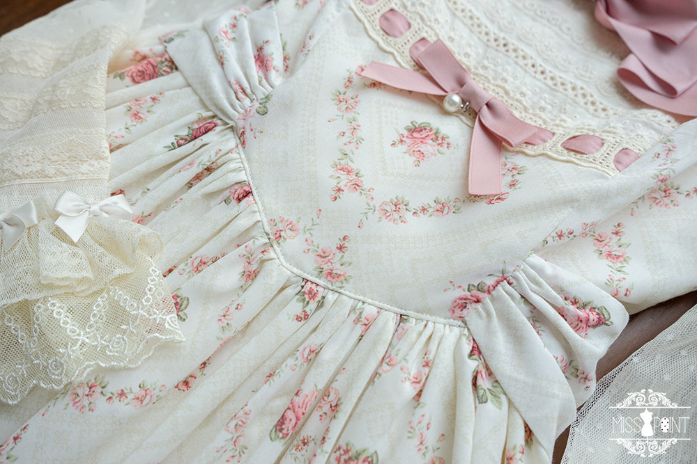 Miss Point - Customized Wood Rose 2.0 Elegant Vintage Jumper Dress