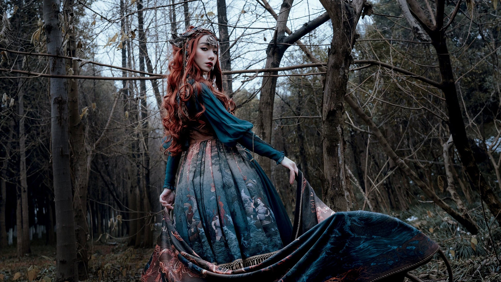 FunCcino - Ragnarok - Nordic Style Loki Lolita JSK SK Dress