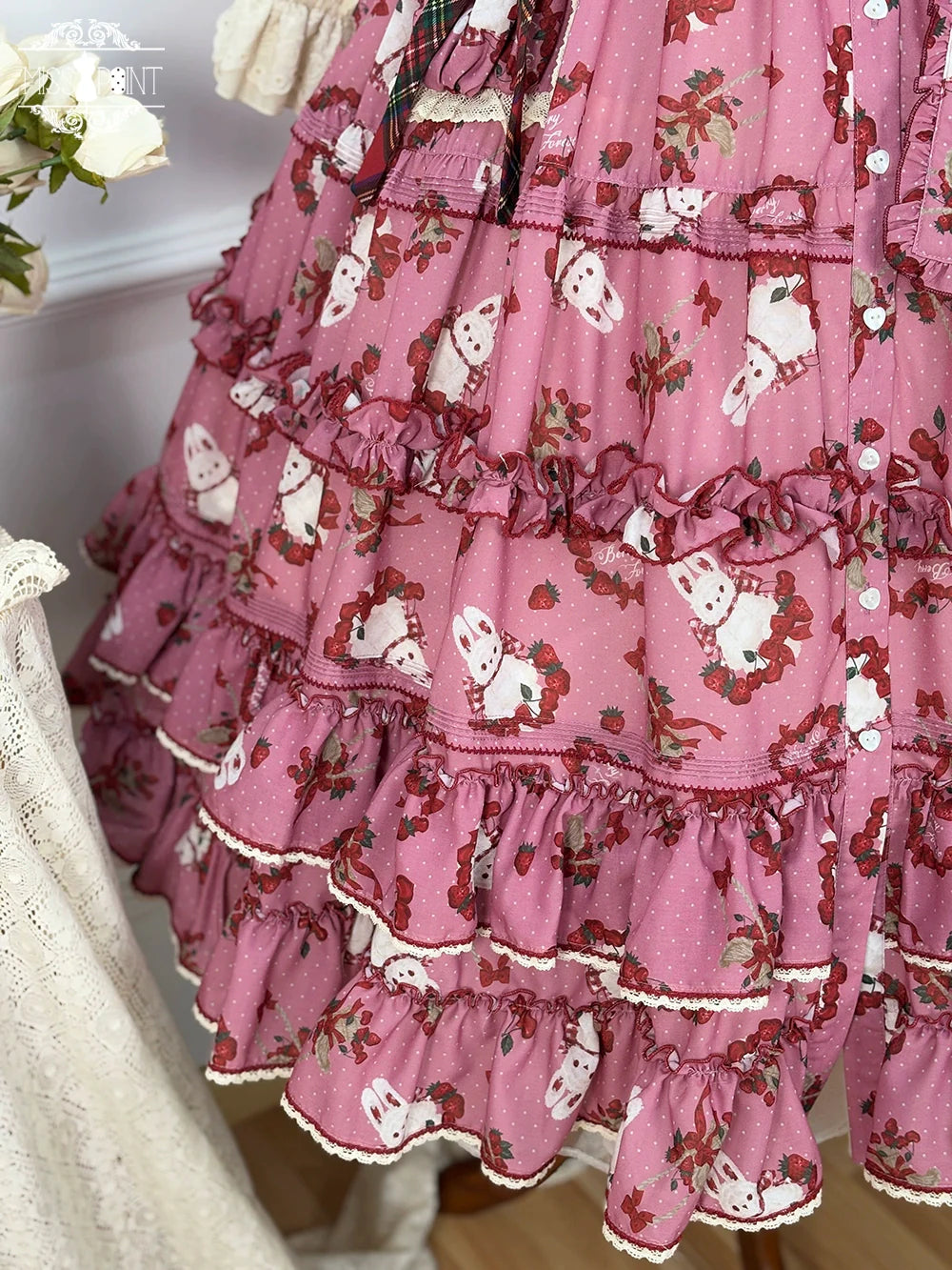 Miss Point - Forest Berry Bunny - Sweet Lolita JSK Elegant Bunny Print Dress