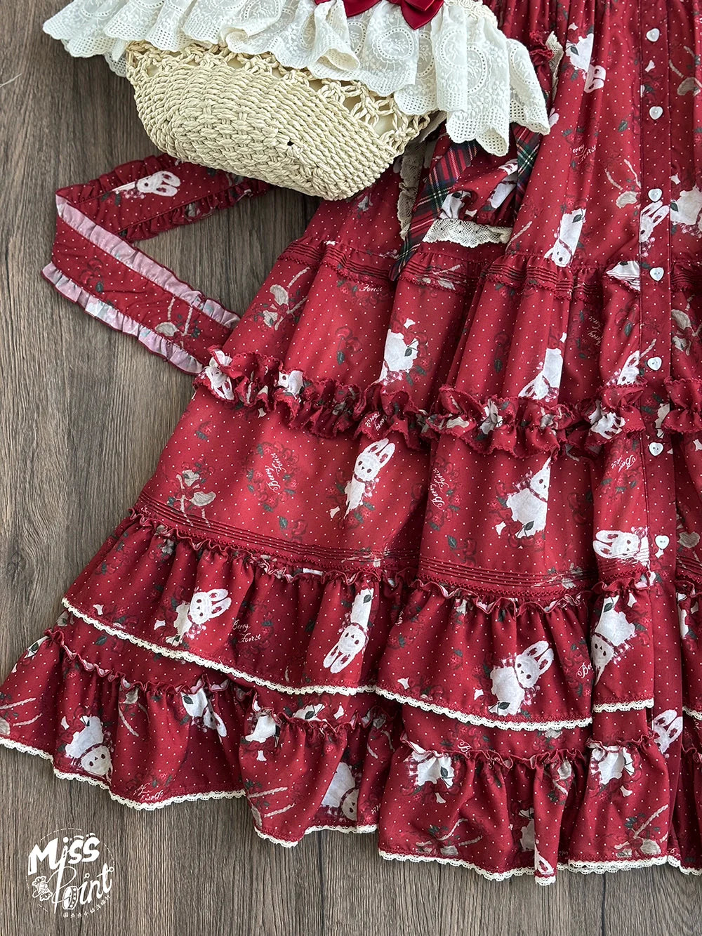 Miss Point - Forest Berry Bunny - Sweet Lolita JSK Elegant Bunny Print Dress